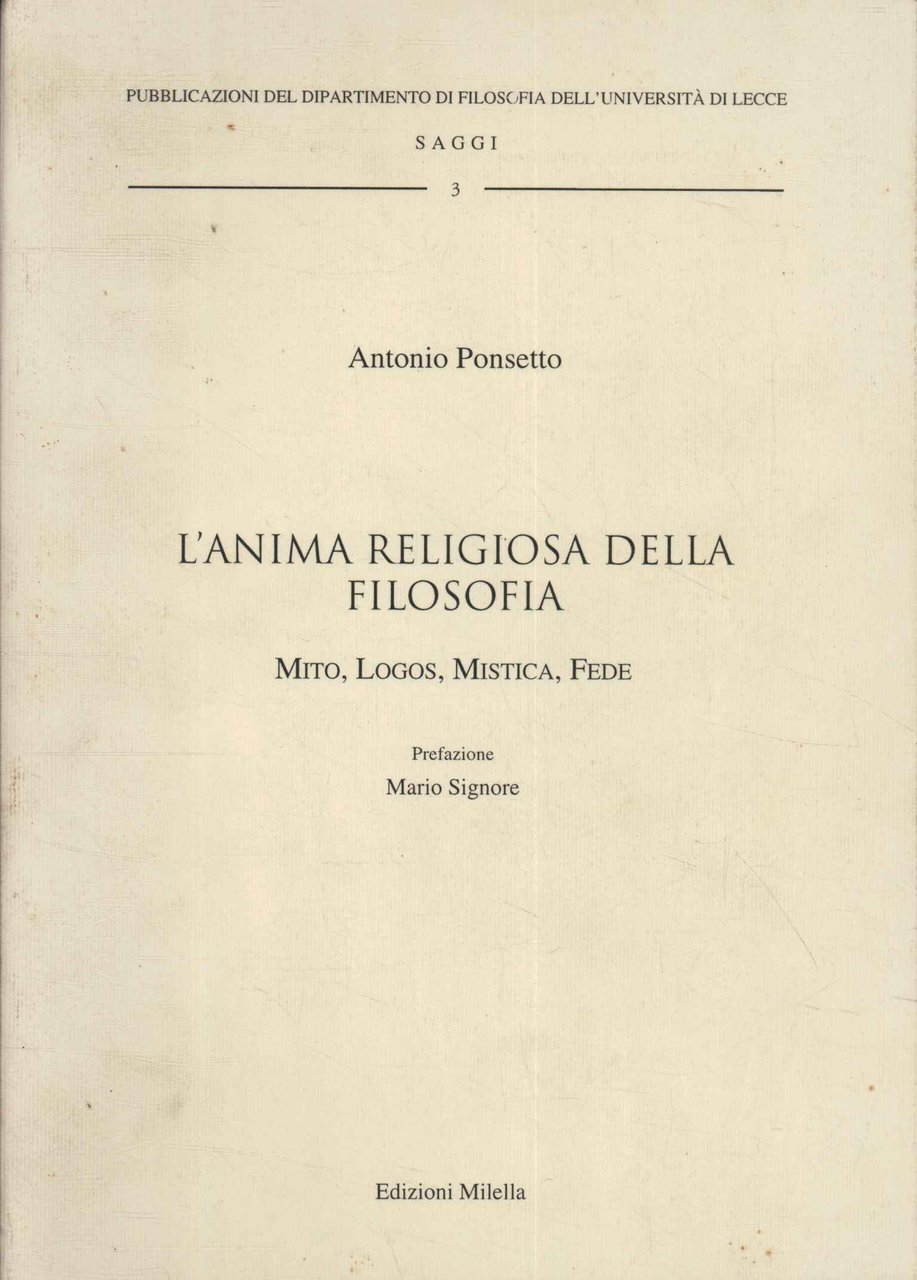 L'anima religiosa della filosofia
