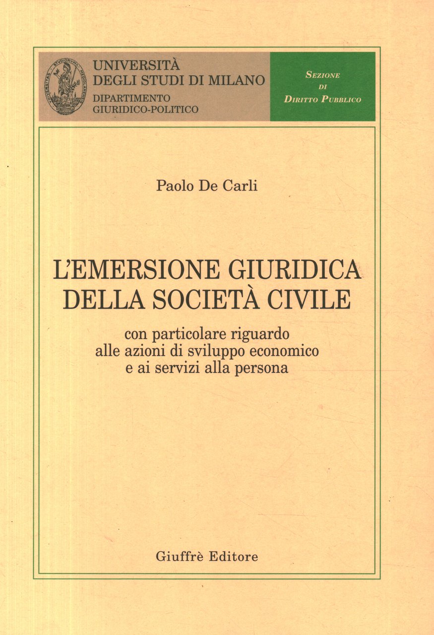 L'emersione giuridica della società civile