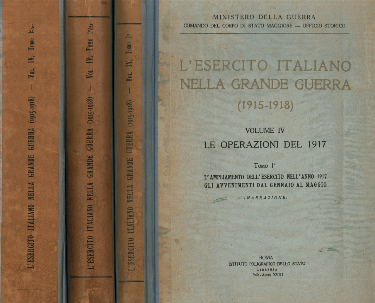 L'esercito italiano nella Grande Guerra (1915-1918). Le operazioni del 1917. …