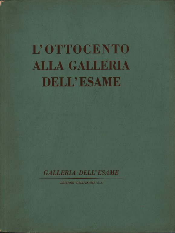 L'ottocento alla Galleria dell'esame