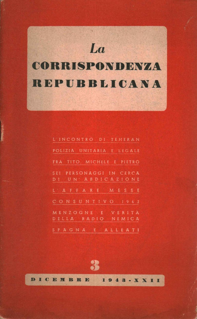 La corrispondenza repubblicana (1943) Dicembre-XXII