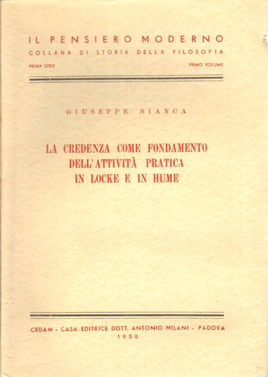 La credenza come fondamento dell'attività pratica in Locke e in …