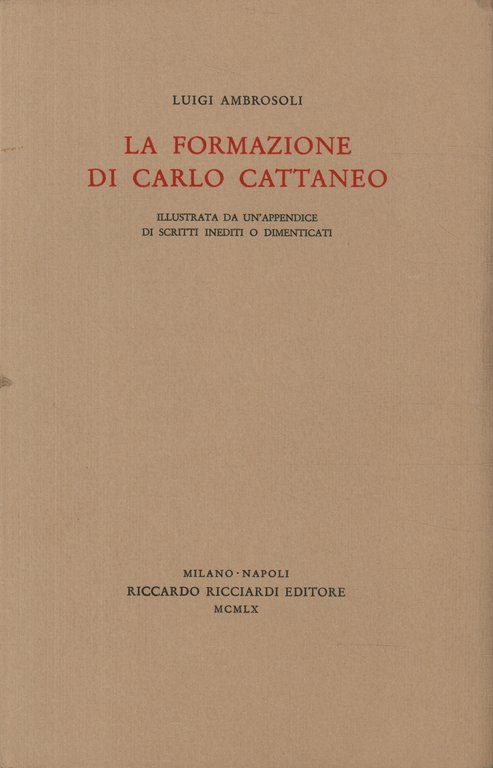 La formazione di Carlo Cattaneo