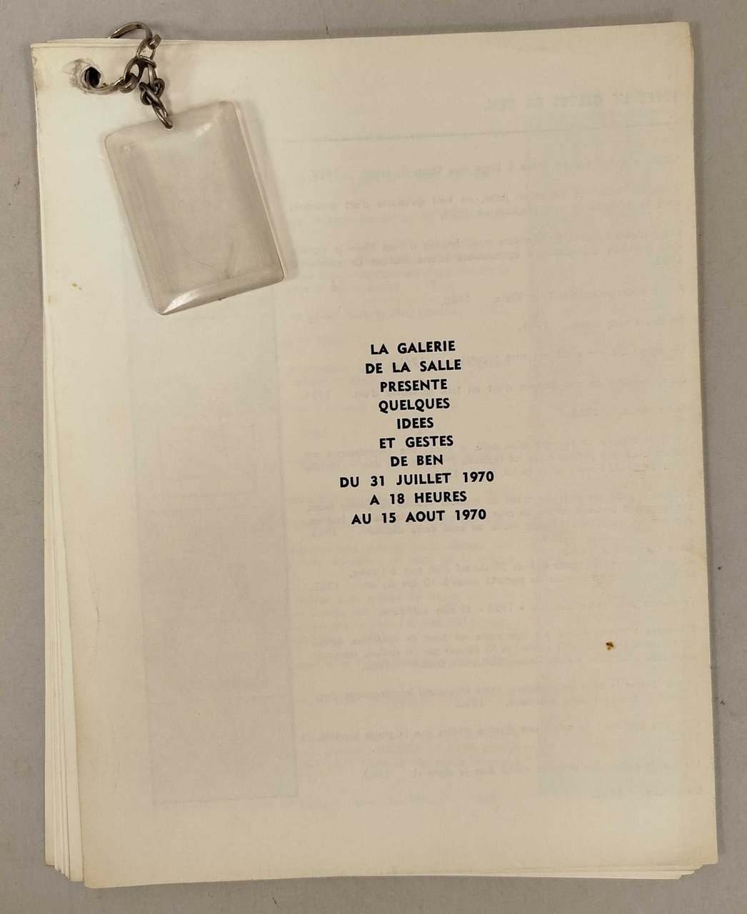 La Galerie de La Salle presente quelques idees et gestes … | Immagine principale