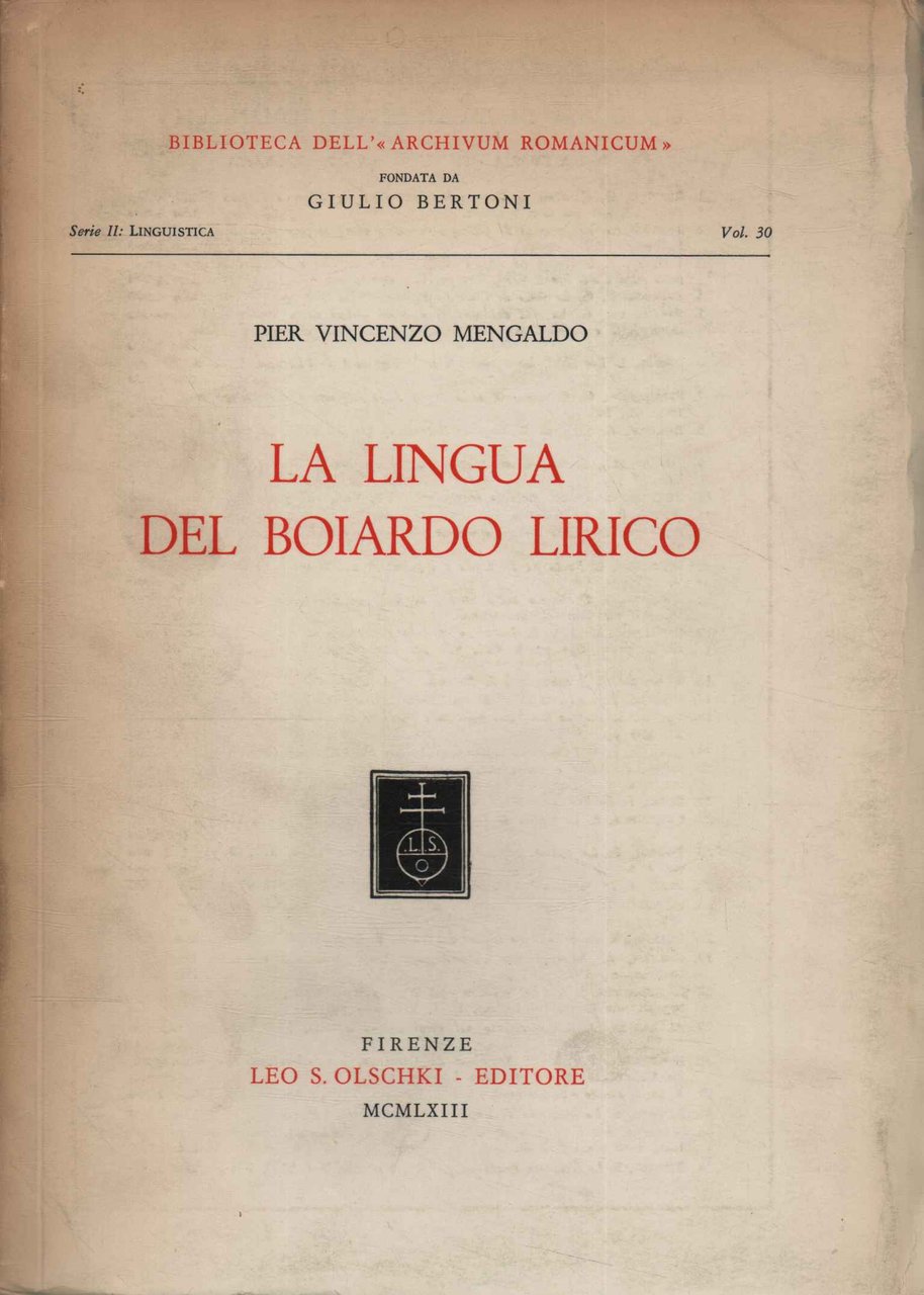 La lingua del Boiardo lirico | Immagine principale