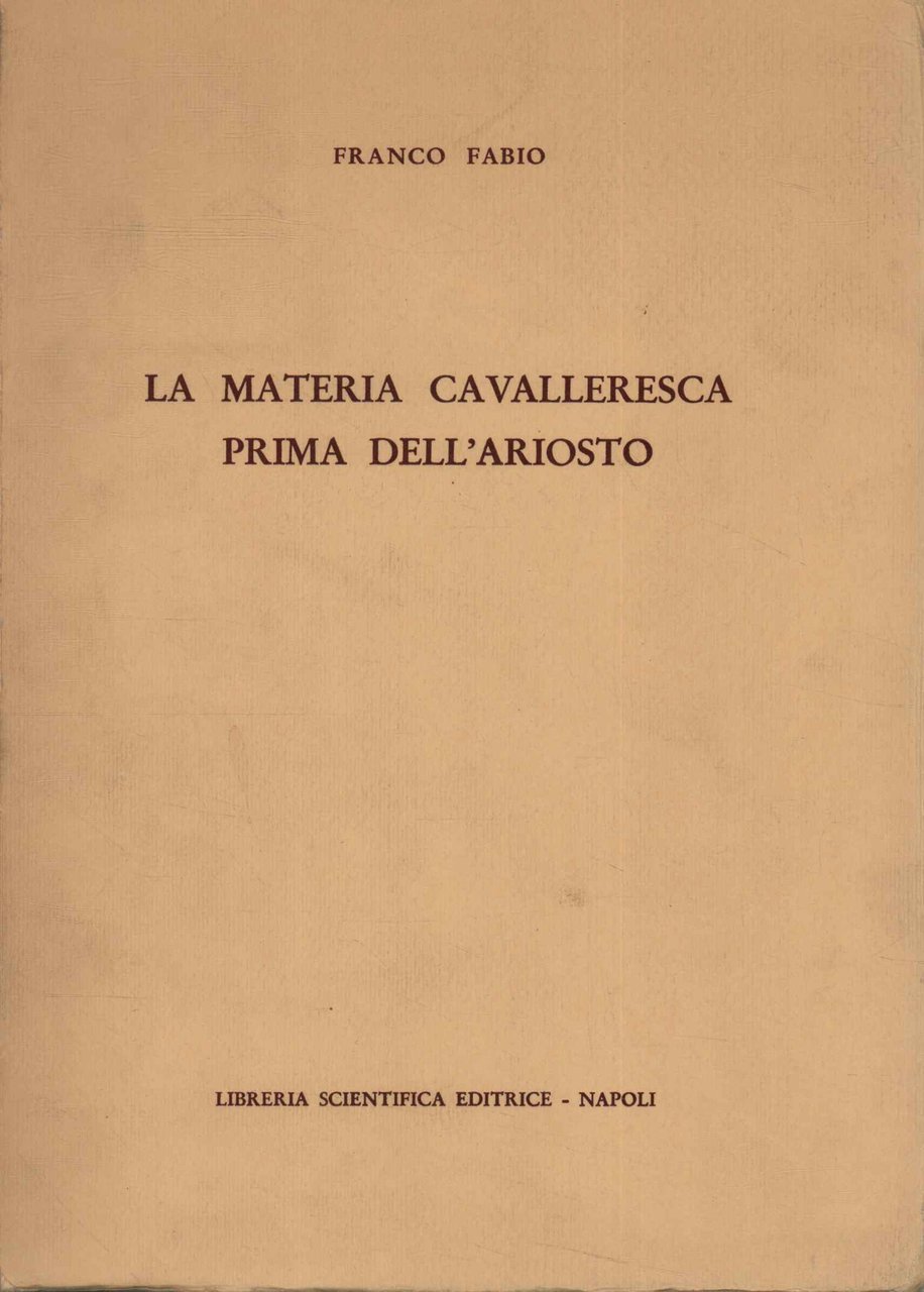 La materia cavalleresca prima dell'Ariosto | Immagine principale