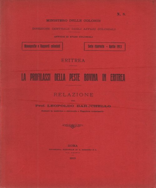 La profilassi della peste bovina in eritrea