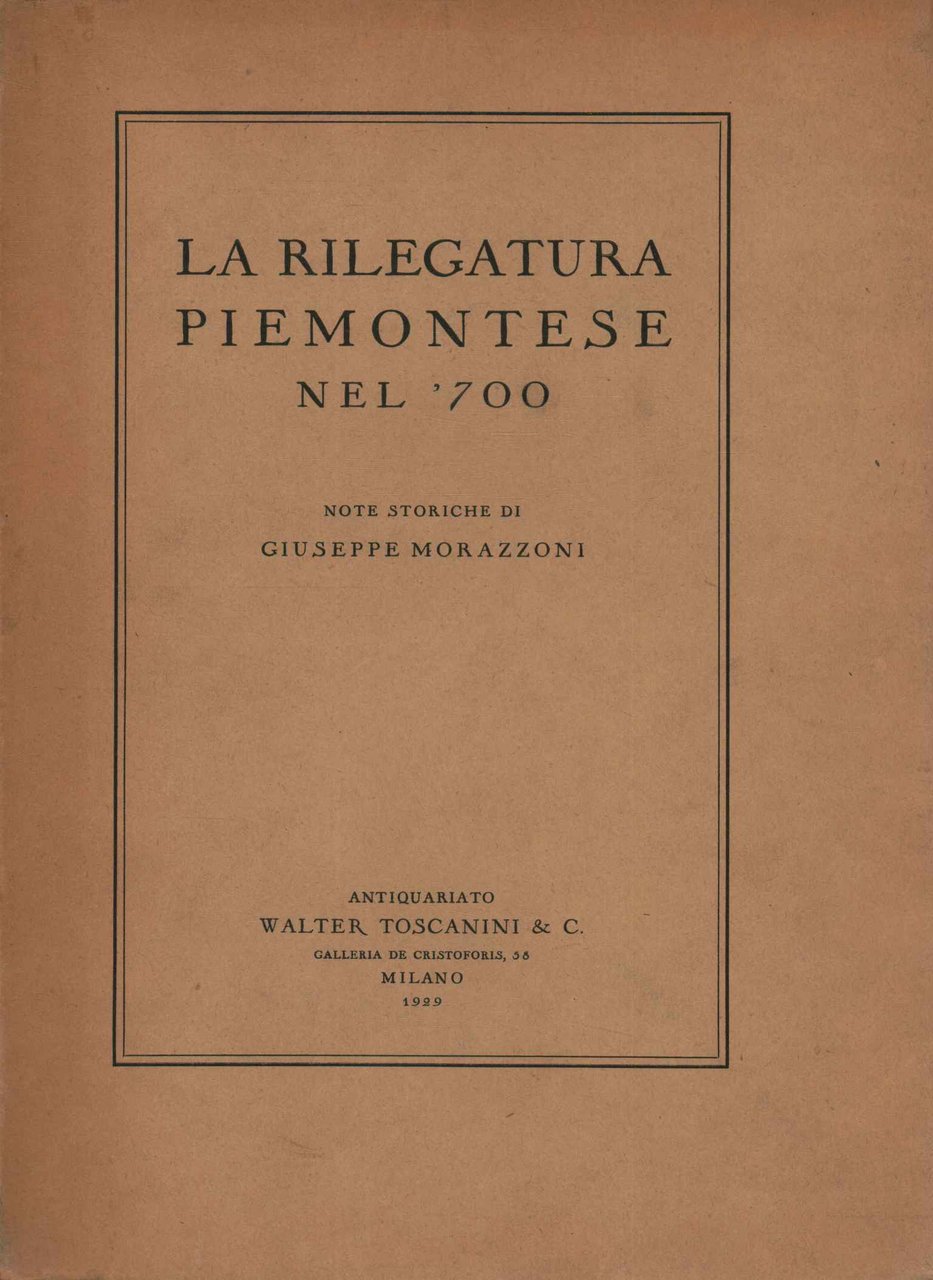 La rilegatura piemontese nel '700