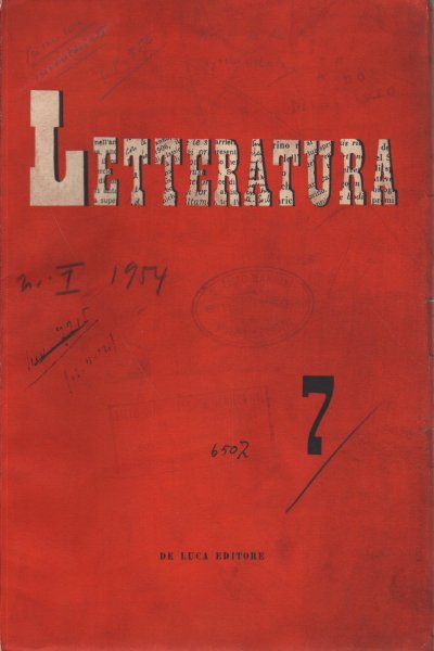 Letteratura, anno II - gennaio/febbraio 1954 - n.7