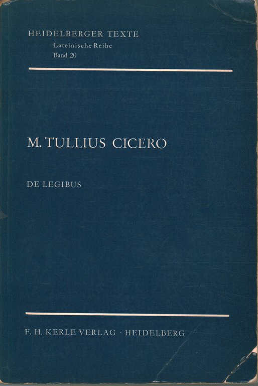 M. Tullius Cicero De legibus