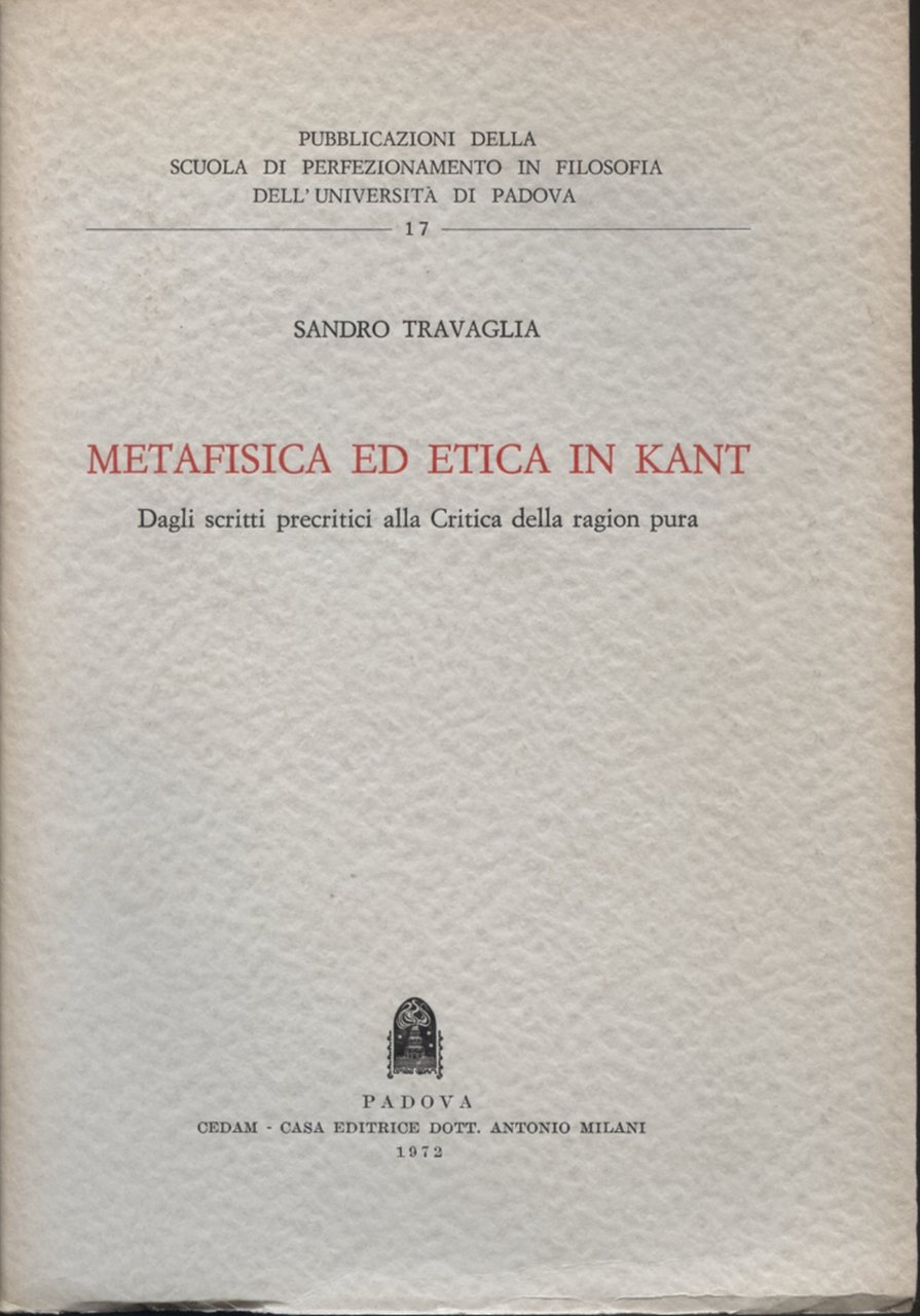 Metafisica ed etica in Kant