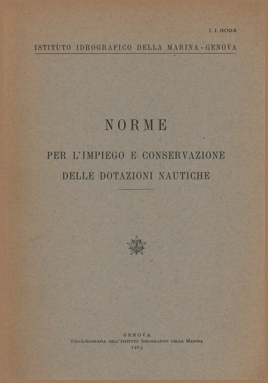 Norme per l'impiego e conservazione delle dotazioni nautiche