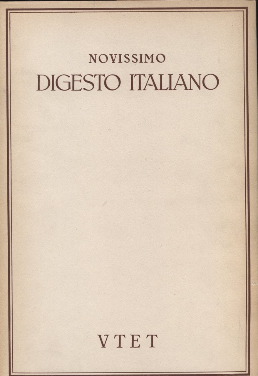 Novissimo digesto italiano. Volume I, tomo II: AQ-AY