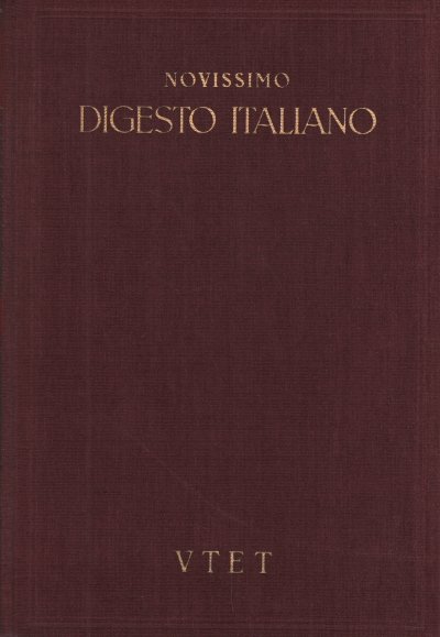 Novissimo digesto italiano. Volume III: CAT-COND