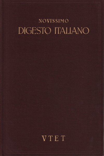 Novissimo digesto italiano. Volume XI: N-ORA
