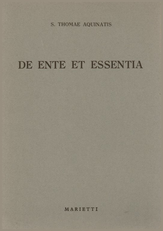 Opusculum de ente et essentia
