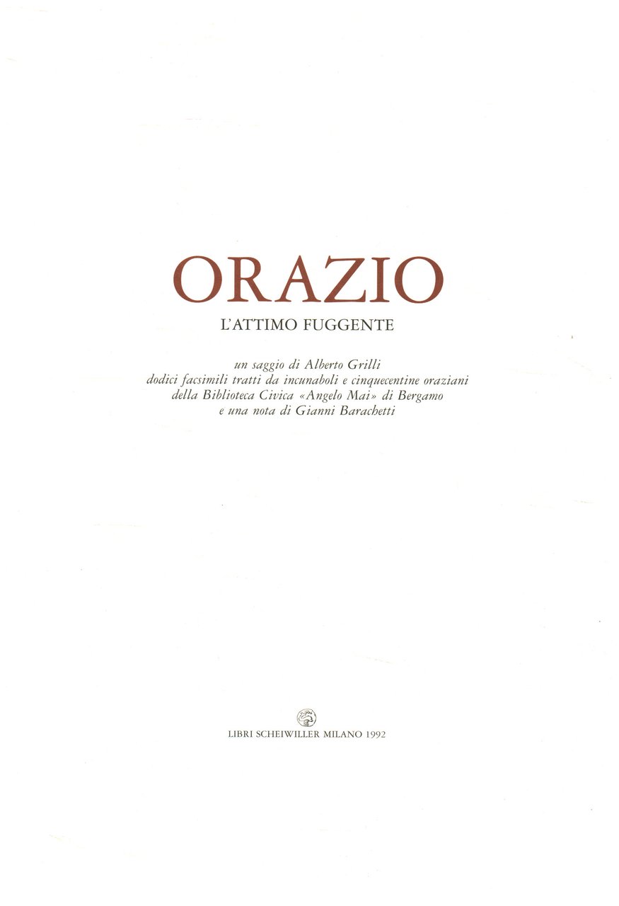 Orazio. L'attimo fuggente