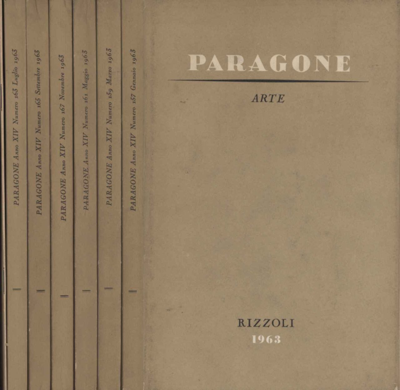 Paragone Arte. Annata completa 1963 (6 Volumi) con Indici