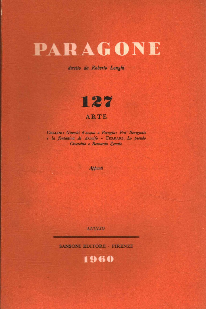 Paragone. Arte (Anno XI, Numero 127, bimestrale, luglio 1960)