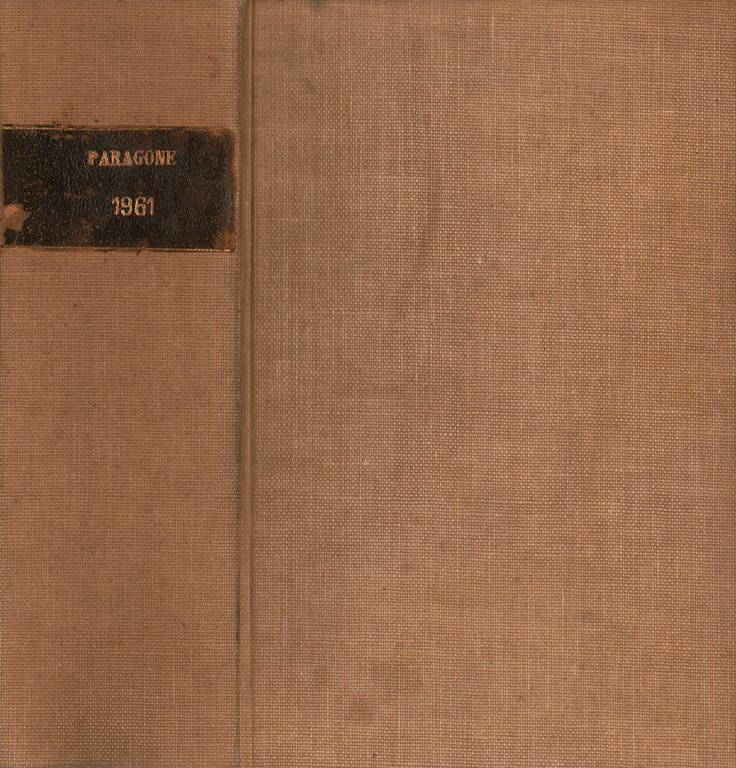 Paragone Rivista mensile di arte figurativa e letteratura. Letteratura Anno …