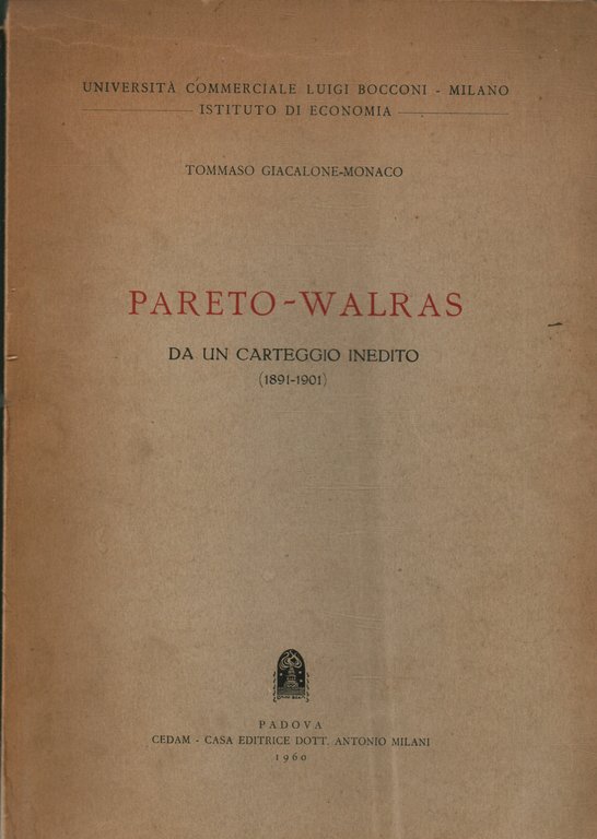 Pareto-Walras