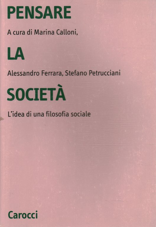 Pensare la società