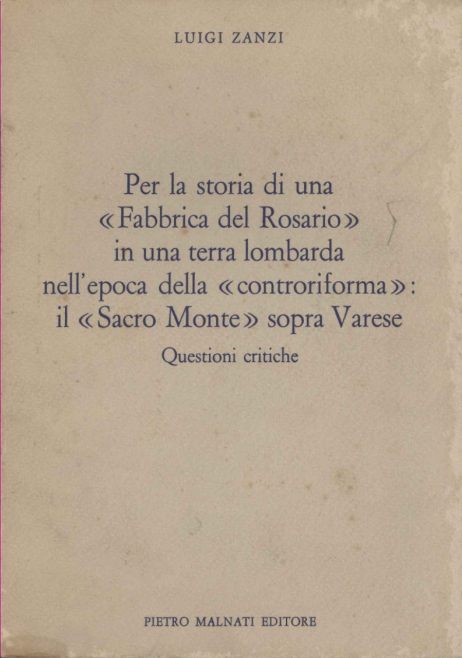 Per la storia di una Fabbrica del Rosario in una …