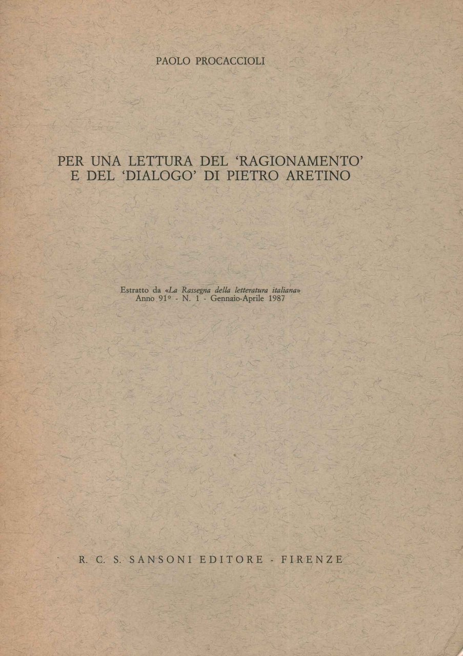Per una lettura del ragionamento e del dialogo di Pietro …