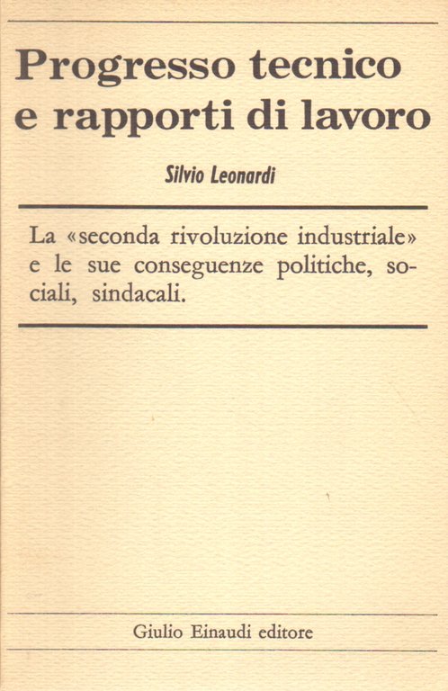 Progresso tecnico e rapporti di lavoro