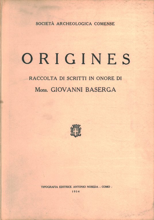 Raccolta di scritti in onore di Mons. Giovanni Baserga