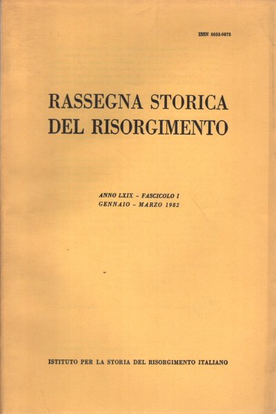 Rassegna storica del Risorgimento, anno LXIX, 1982 (4 fascicoli) | Immagine Gallery 2