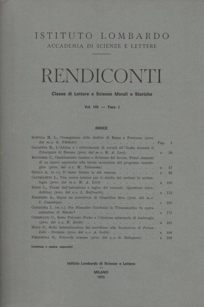 Rendiconti Volume 109 - Fasc. I