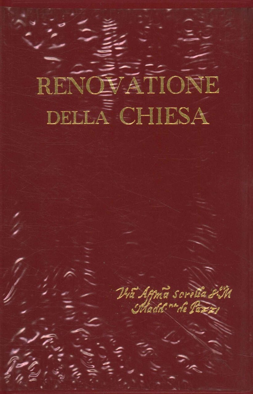 Renovatione della chiesa