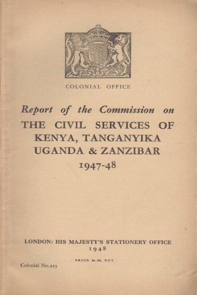 Report of the commission on the civil services of Kenya, …