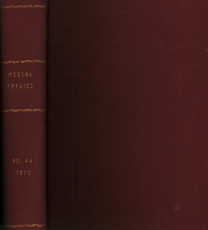 Reviews of Modern Physics, 1972. Volume 44, 1-4