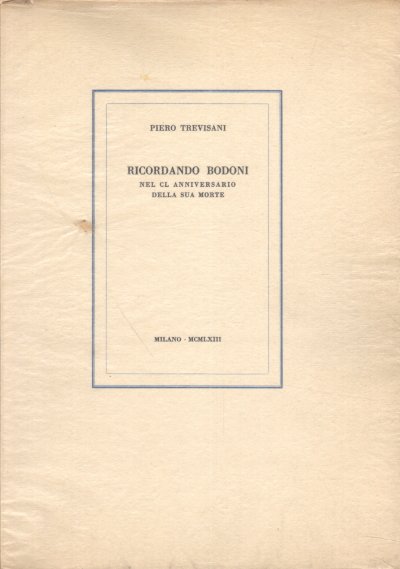 Ricordando Bodoni