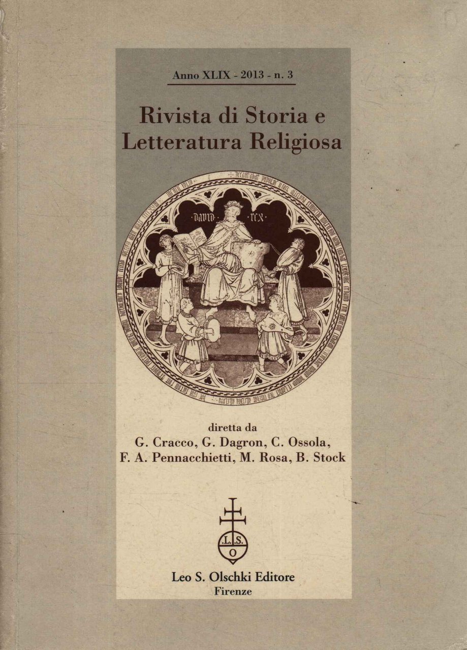 Rivista di storia e letteratura religiosa | Immagine principale