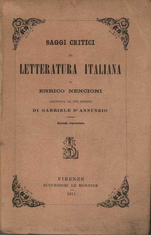 Saggi critici di letteratura italiana