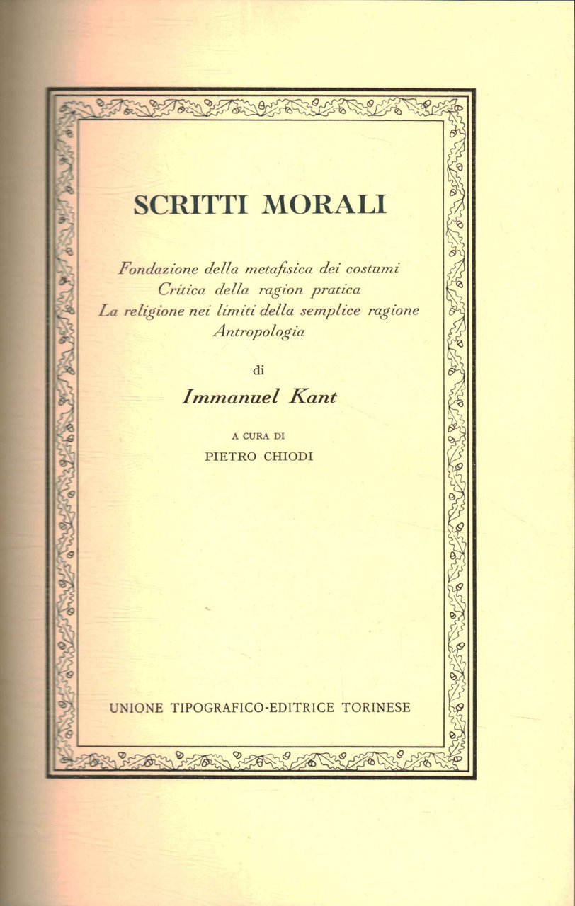 Scritti morali