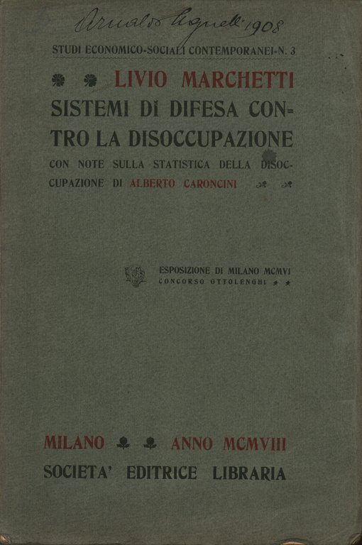 Sistemi di difesa contro la disoccupazione con note sulla statistica …