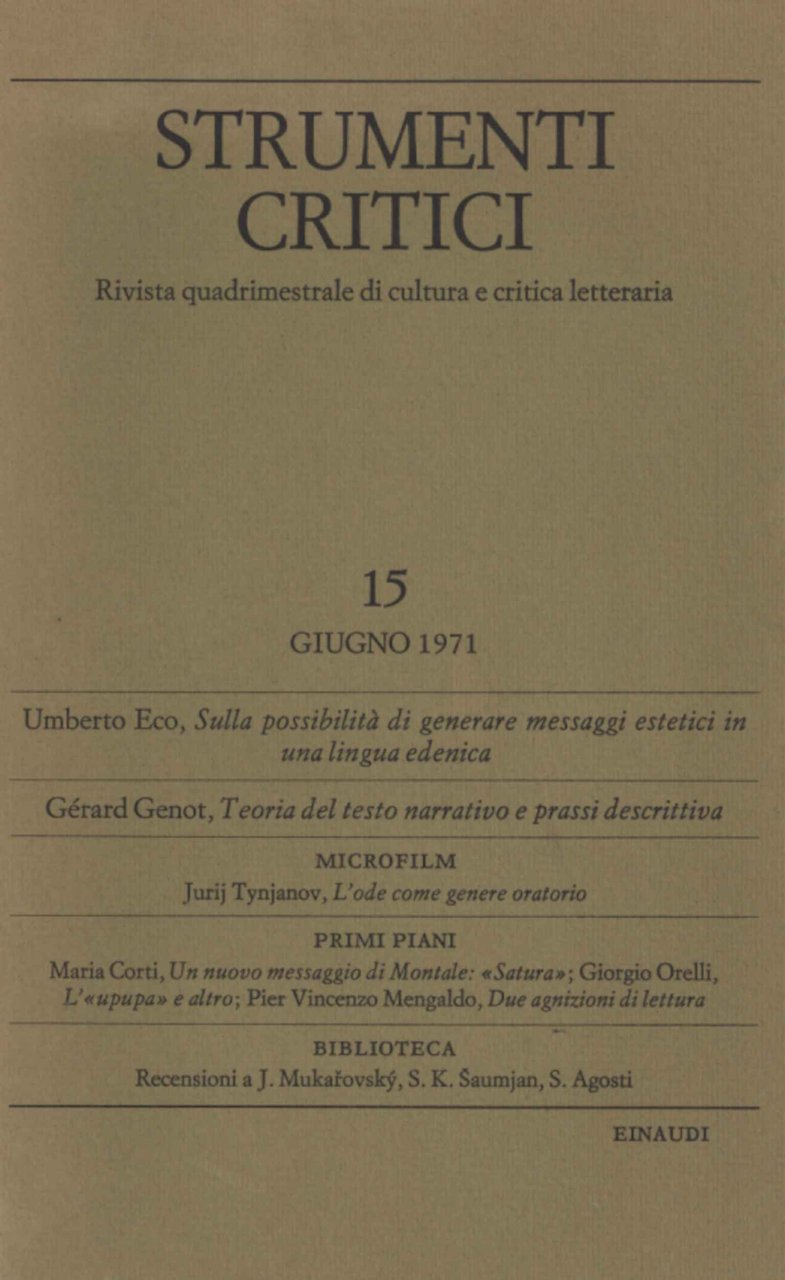 Strumenti critici 15