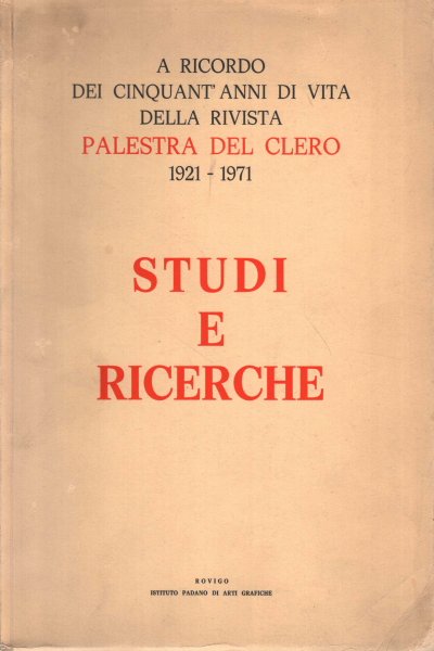 Studi e ricerche