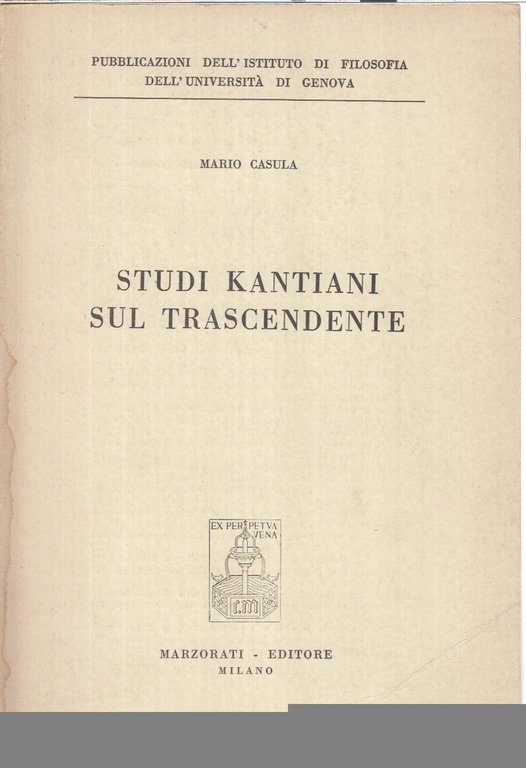 Studi kantiani sul trascendente