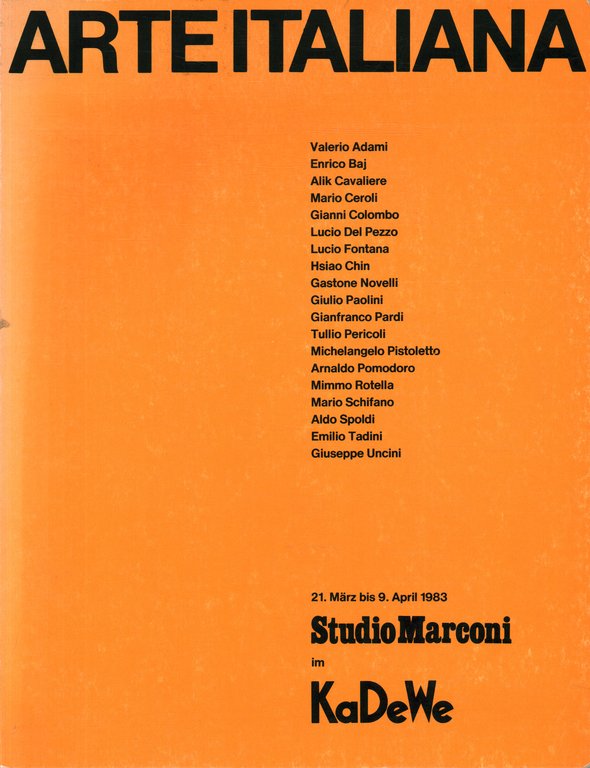 Studio Marconi. Arte italiana