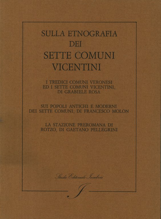 Sulla etnografia dei sette comuni vicentini