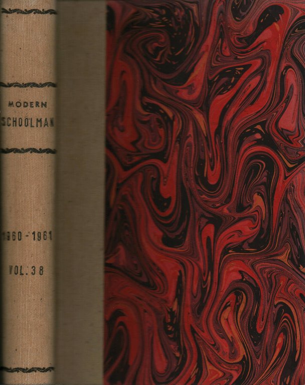 The Modern Schoolman volume XXXVIII, n.1; n.2; n.3; n.4 1960-1961