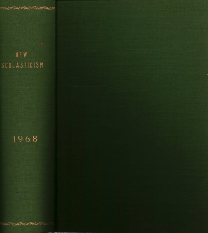 The new scholasticism Volume XLII 1968 n.1-2-3-4