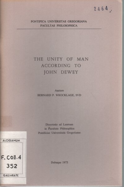 The unity of man according to John Dewey