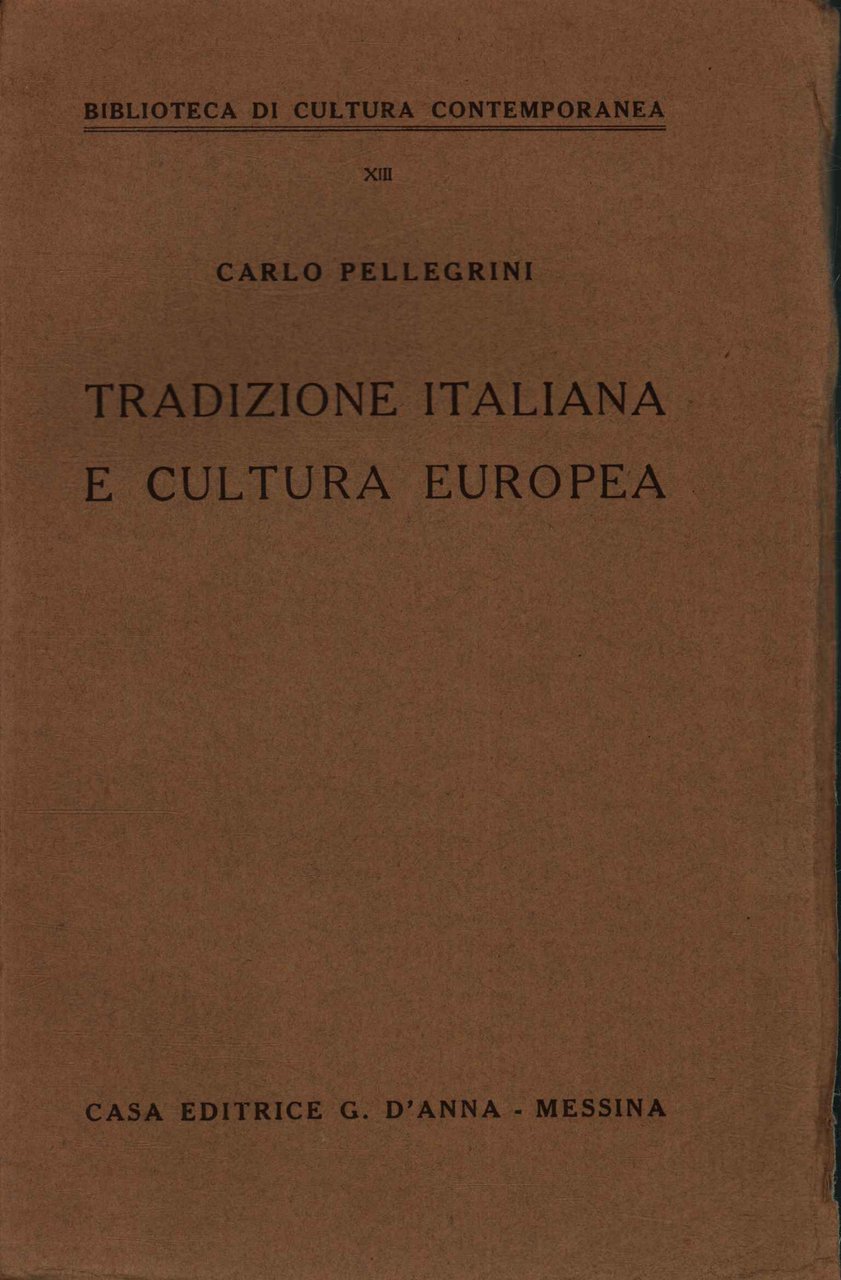 Tradizione italiana e cultura europea