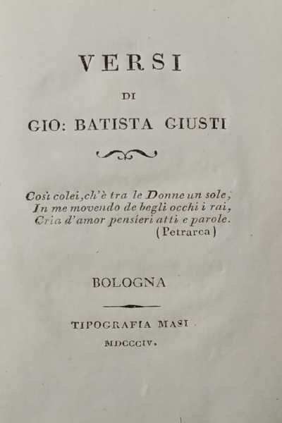 Versi di Gio Batista Giusti